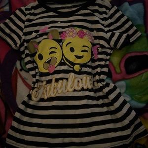 Black and White Y2K baby Tee